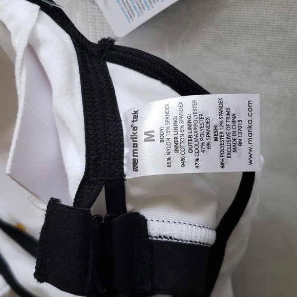 MARIKA TEK High Impact Microfiber Racerback Sport Bra CoolMax Cotton Dry-Wik NEW - Picture 8 of 16